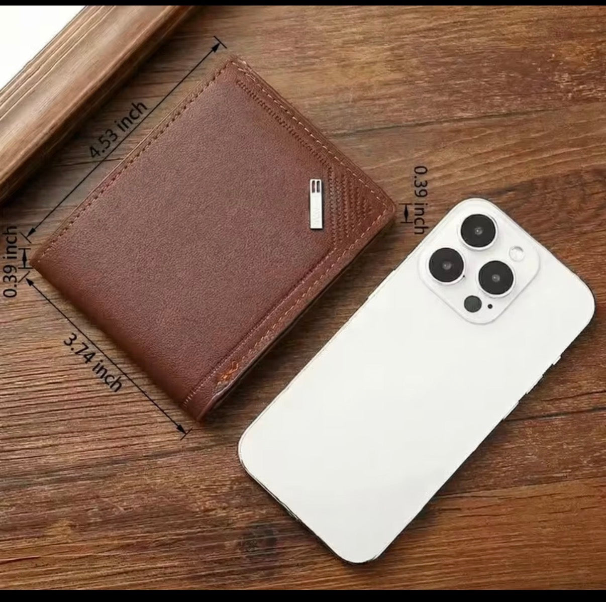 Men's leather short wallet thin wallet foldable minimalist soft leather wallet