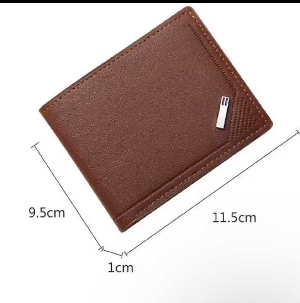 Men's leather short wallet thin wallet foldable minimalist soft leather wallet
